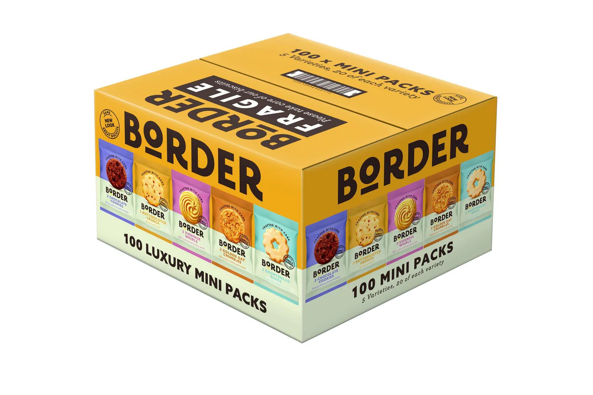 Border Luxury Mini Pack 100 Biscuits 5 Variety (1 Box)